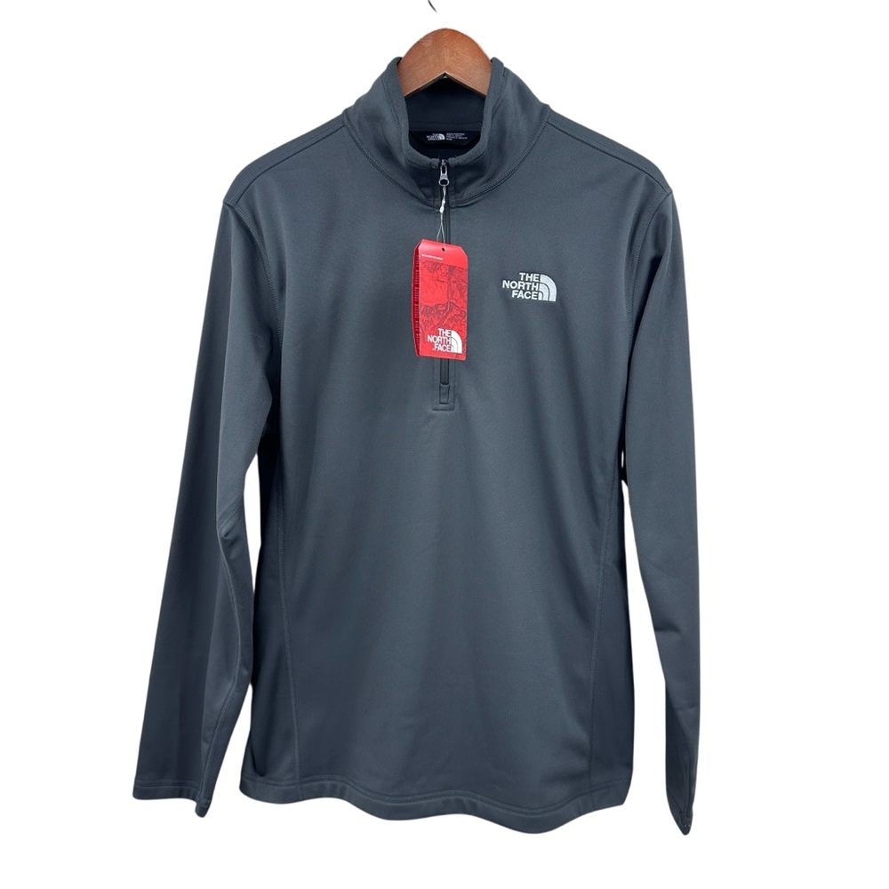 New! THE NORTH FACE Sweatshirt Tech Glacier 1/4 Zip Pullover Gray